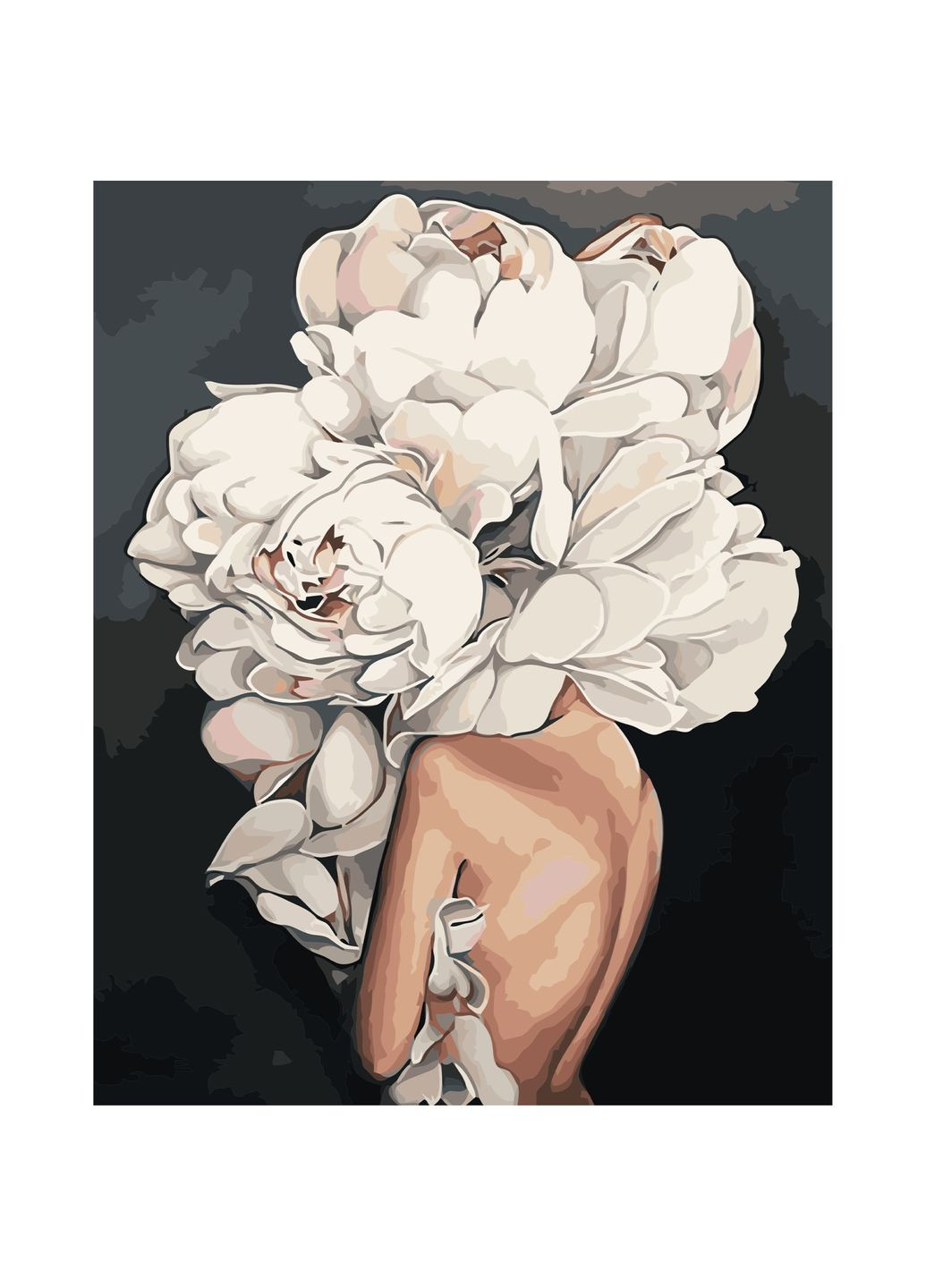 Картина за номерами Дівчина-квітка см малювання для дорослих творчість стресозняття Strateg (369760056)