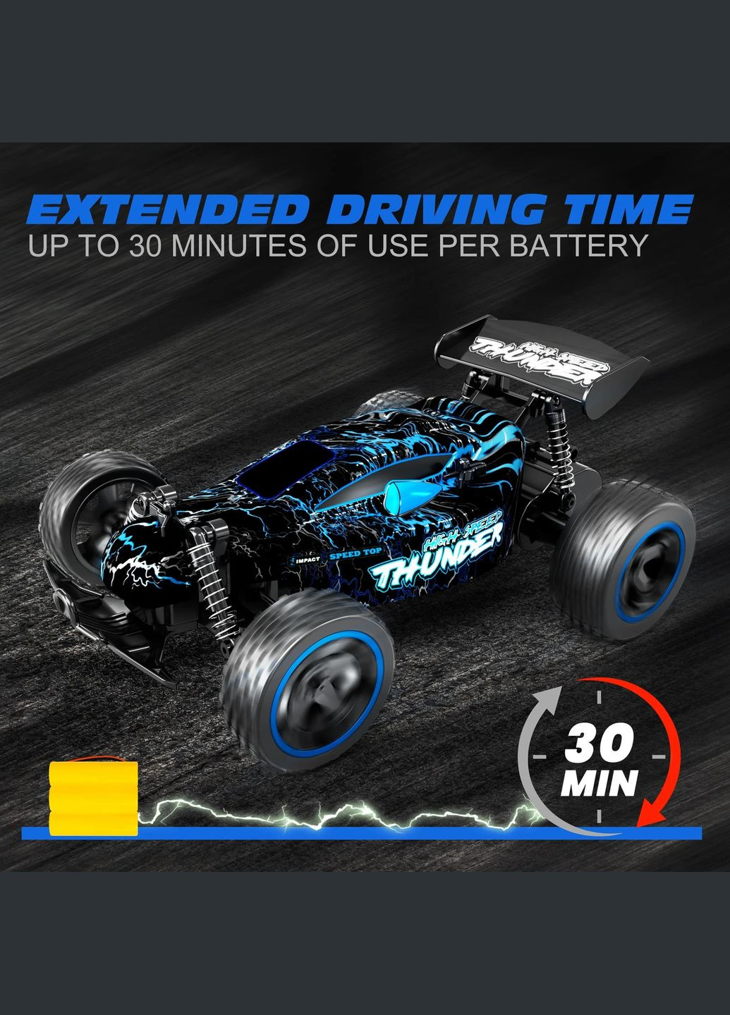 Радіокерований автомобіль Sinovan S9606C з LED підсвіткою – висока швидкість та міцність для справжніх перегонів No Brand (331146203)