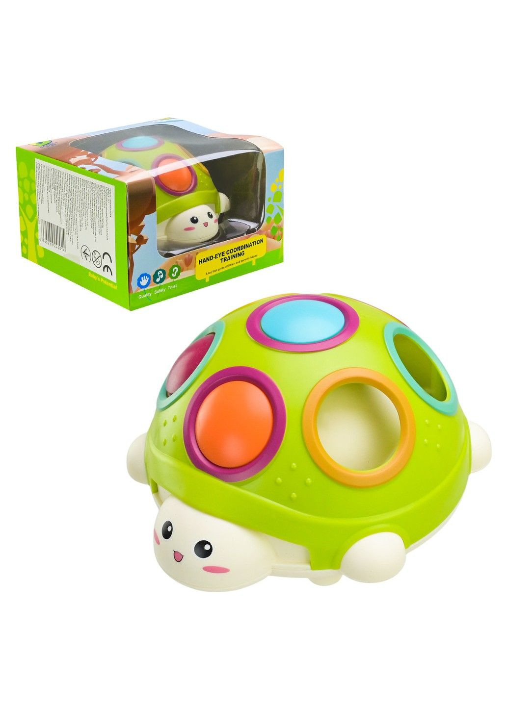 Развивающий сортер "Черепаха" – логическая игрушка для детей от 1 года в коробке 13×12,8×8 см No Brand (334343300)