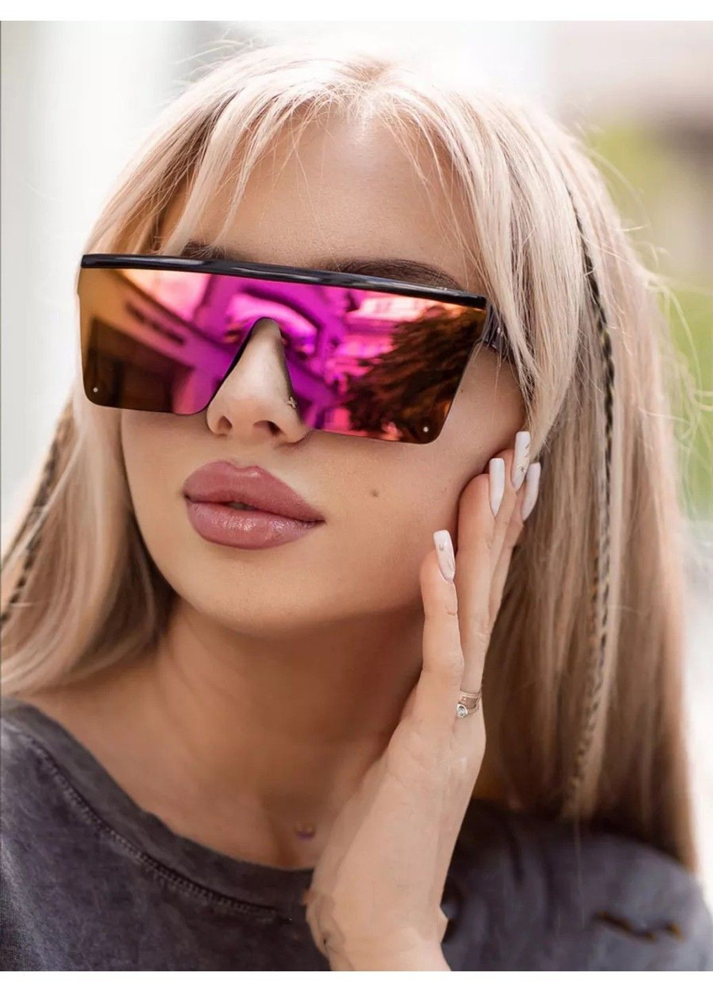 Сонцезахисні окуляри унісекс маска Space хамелеон No Brand (312353992)