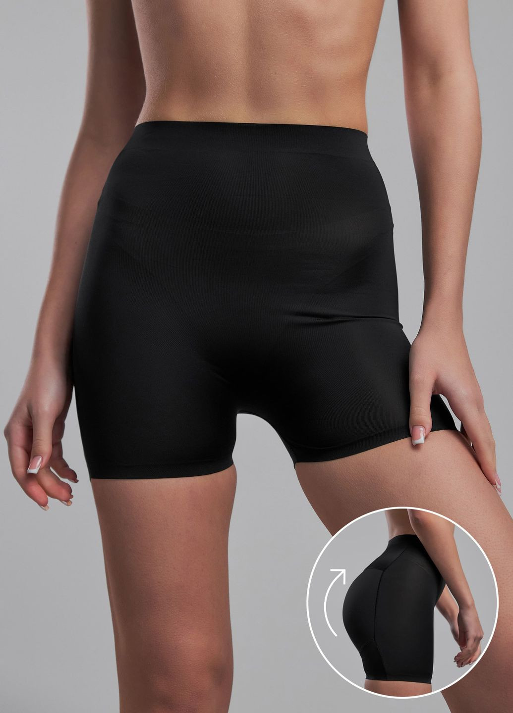 Пуш-ап трусики-шорты с накладной попой для увеличения ягодиц и втяжкой живота Nud (316094582)