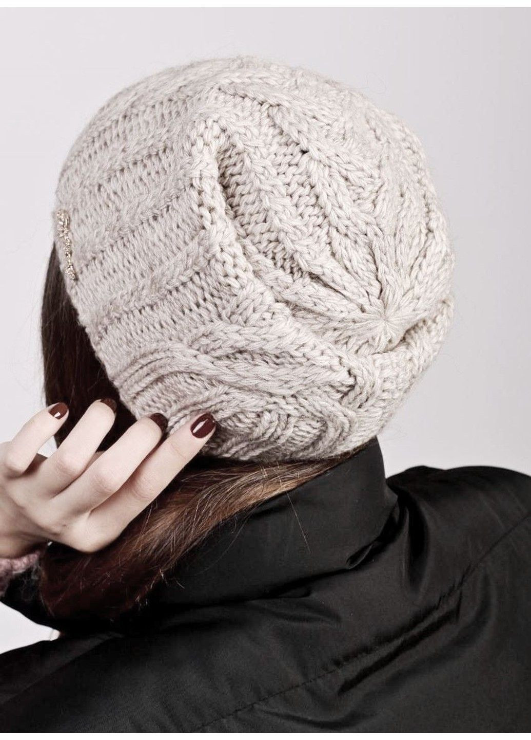 Шапка женская Fashion на флисе узор белая Fancy (365623600)