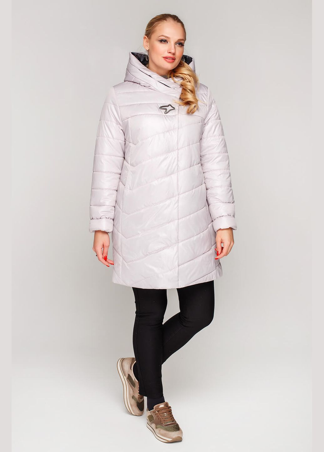 Жемчужная демисезонная куртка аманда (01066-ivory-white50) MioRichi