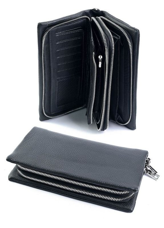 Чоловіче шкіряне портмоне чорне NIUNIU (307363559)