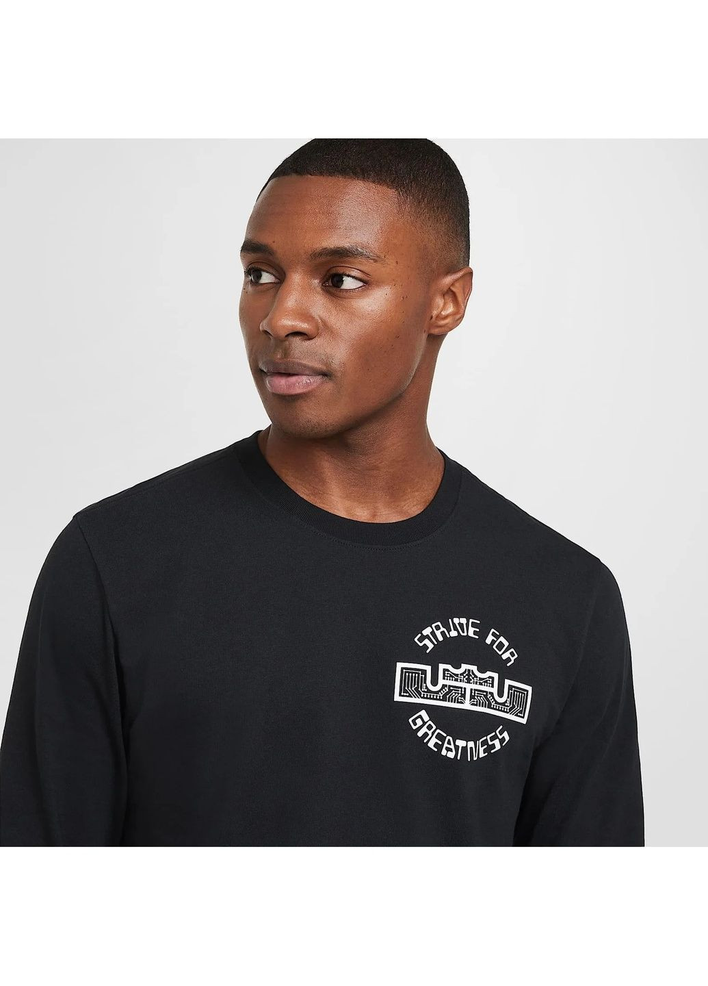 Лонгслів чоловічий Lbj M90 Ls Black Nike (365961595)