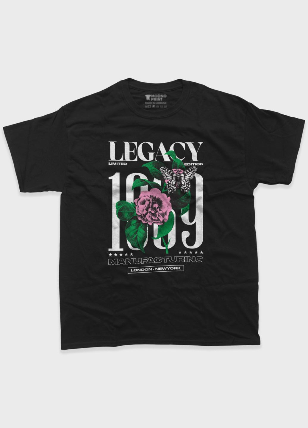 Жіноча футболка з STREETWEAR принтом "FOWER" Premium Cotton L (TS002-100-1-012-BL-F) Modno - (311528903)