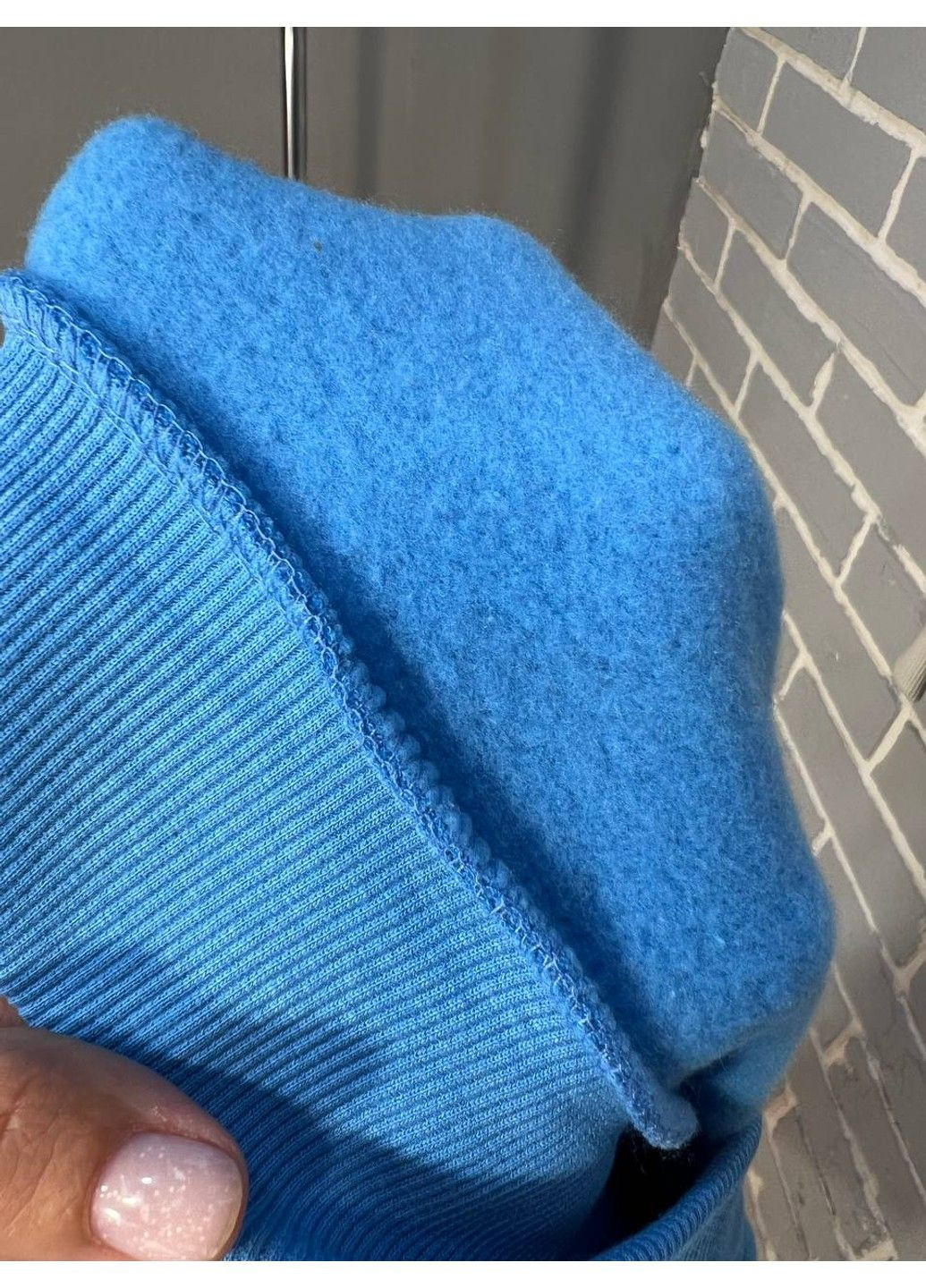 Костюм 388-488 свитшот надпись брюки палаццо широкие флис Quzen (304062687)