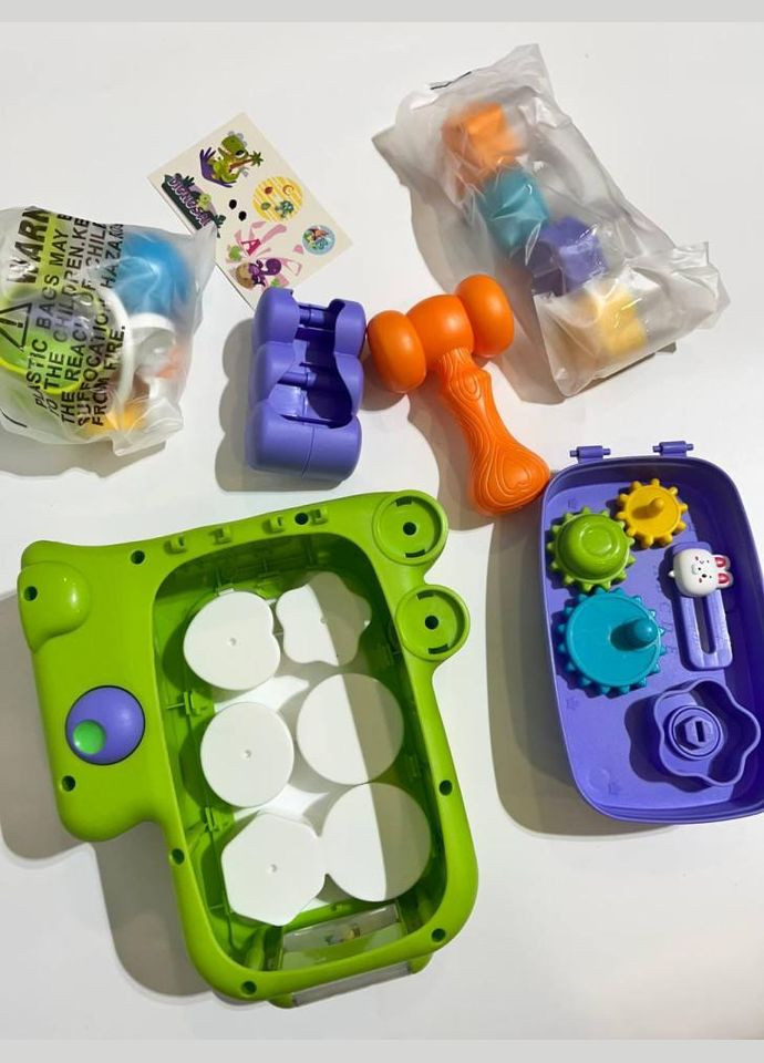 Сортер "Динозавр" QX-91210E, фігури 6шт (4шт-брязкальце, 2шт-кульки), молоточок No Brand (330609789)