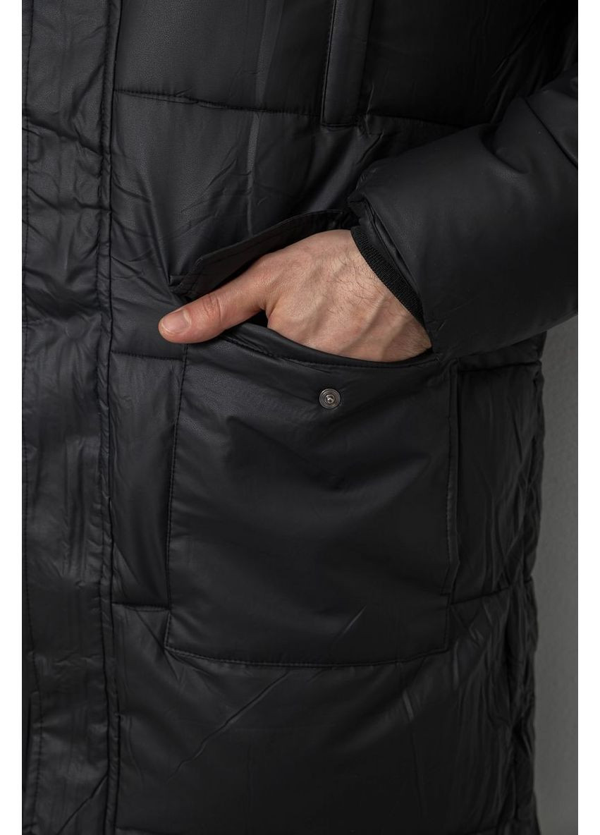 Черная демисезонная куртка мужская зимняя удлиненная,, 244rh76-30 Ager