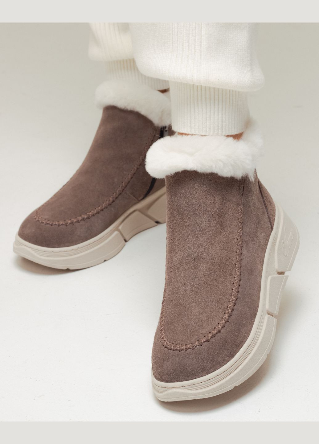 Черевики на платформі замша хутро Guero (302209572)