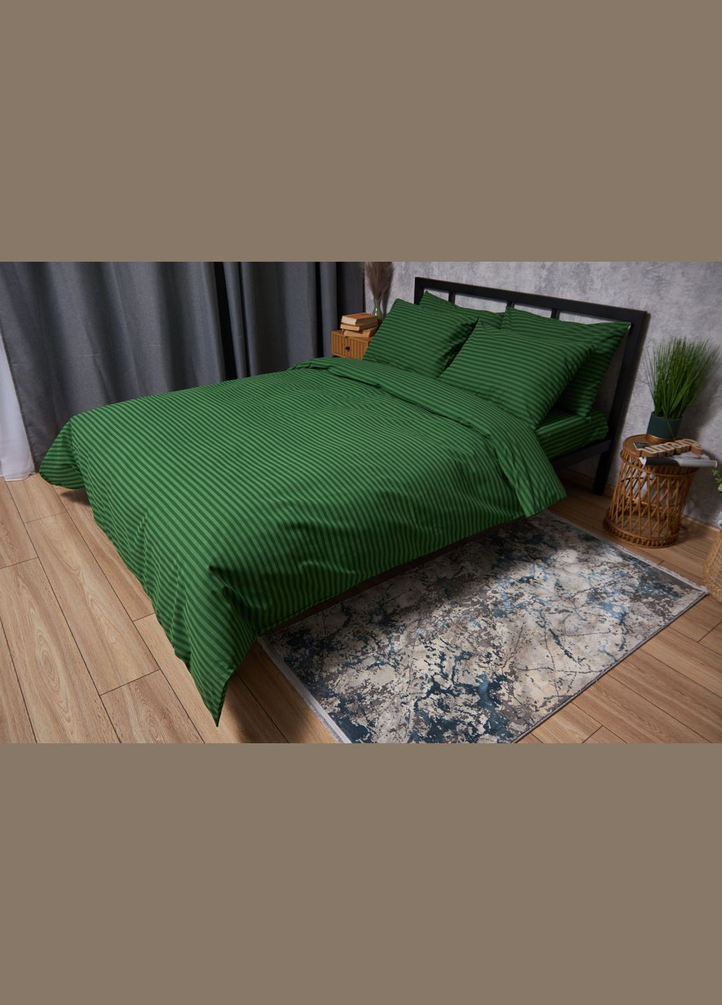 Комплект постельного белья Бязь Gold Люкс евро 200х220 наволочки 2х70х70 (MS-820003267) Moon&Star Juniper (288535970)