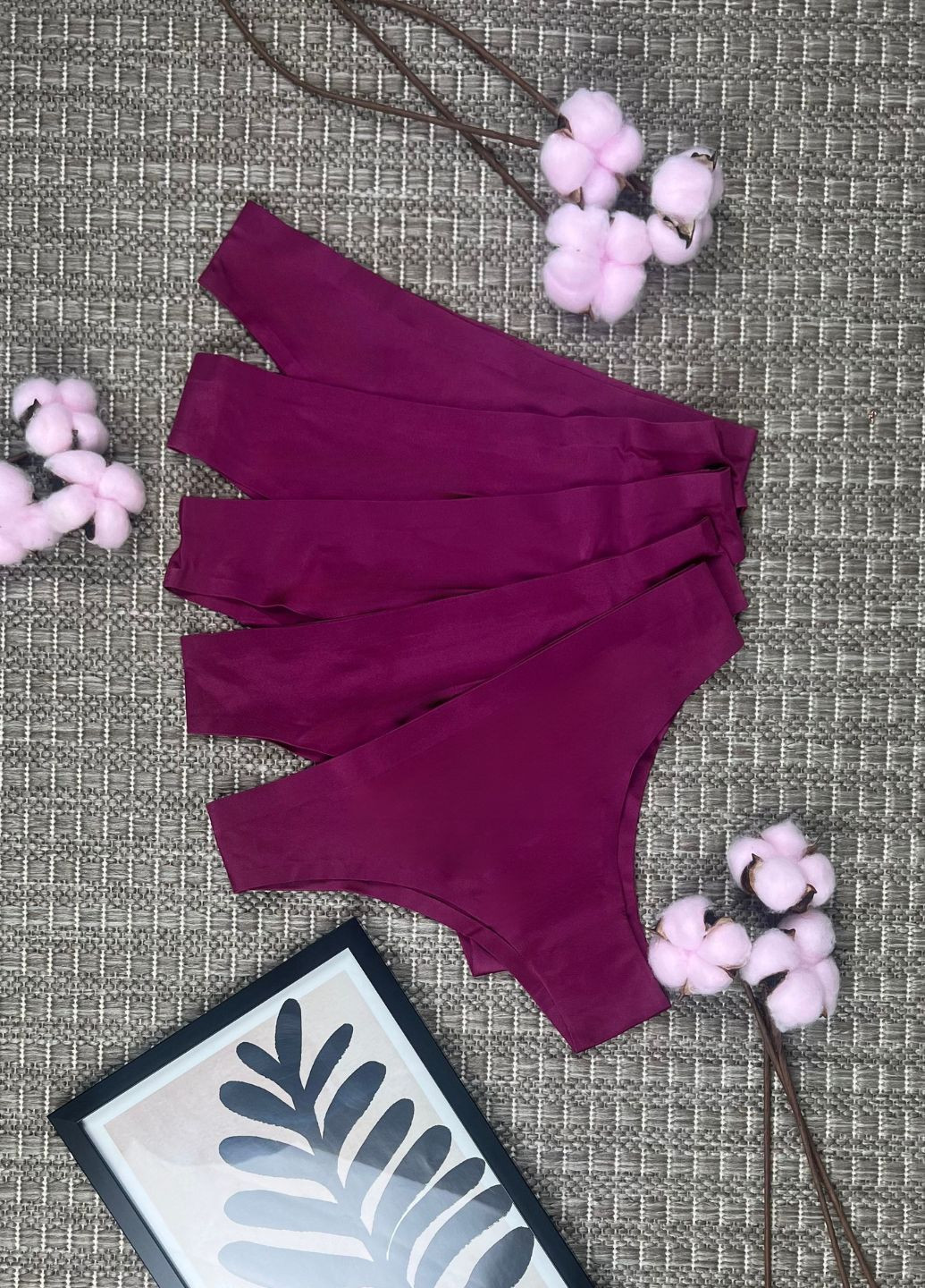 Комплект безшовних трусиків 5 шт бразиліани однотонні FitFiesta (370602294)