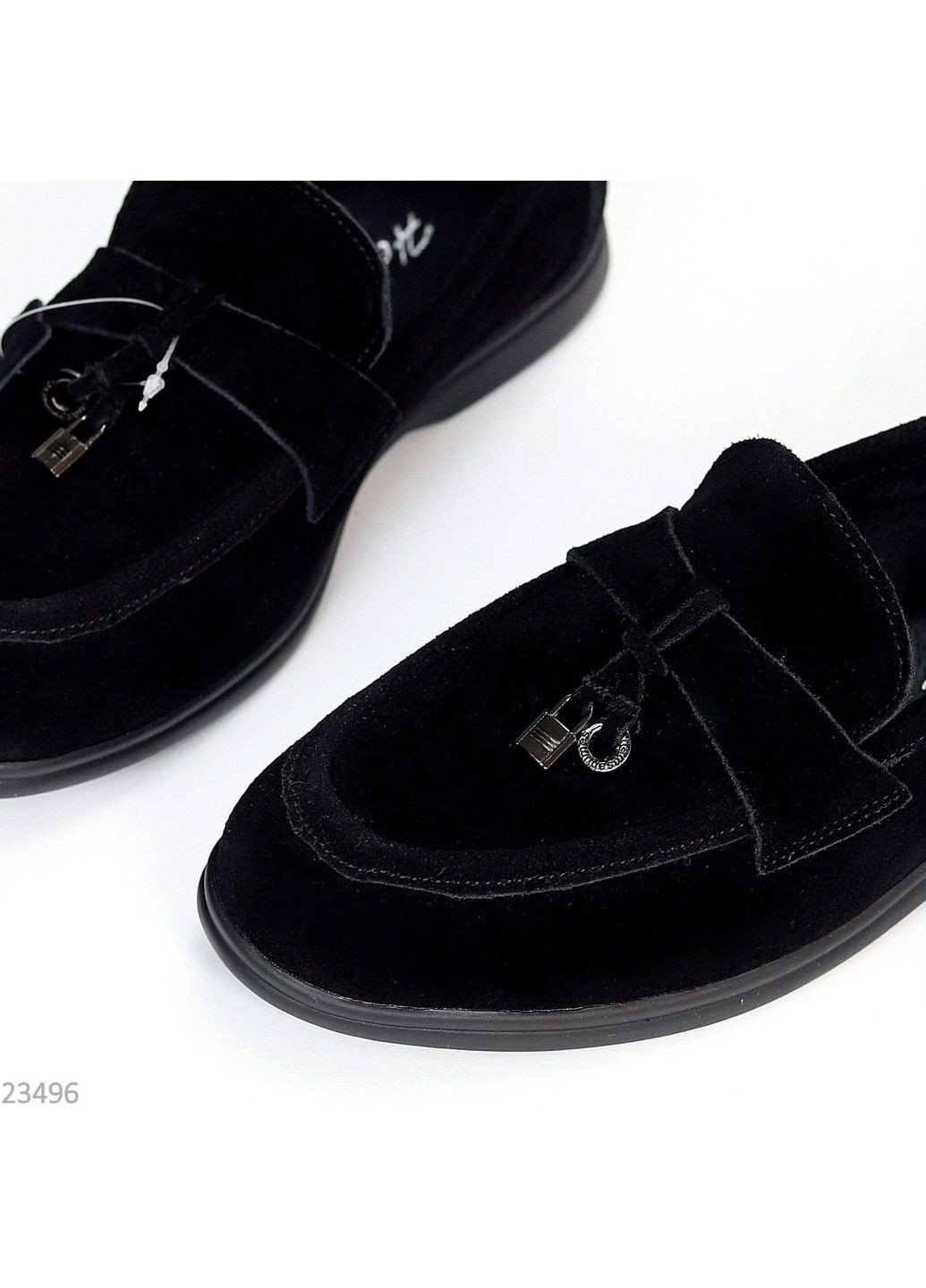 Hengji 291 Лоферы Замшевые Черные с украшением черный з натуральная замша, китай — демисезон (317235097)