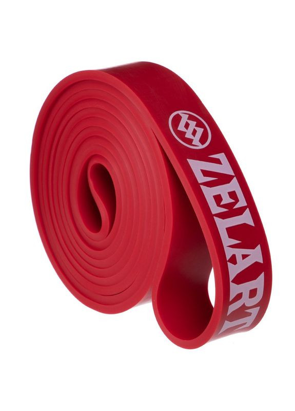 Гума петля для підтягувань та тренувань стрічка силова POWER BANDS (латекс, розмір 2080x29x4,5мм, жорсткість M, червоний) Zelart (354703056)