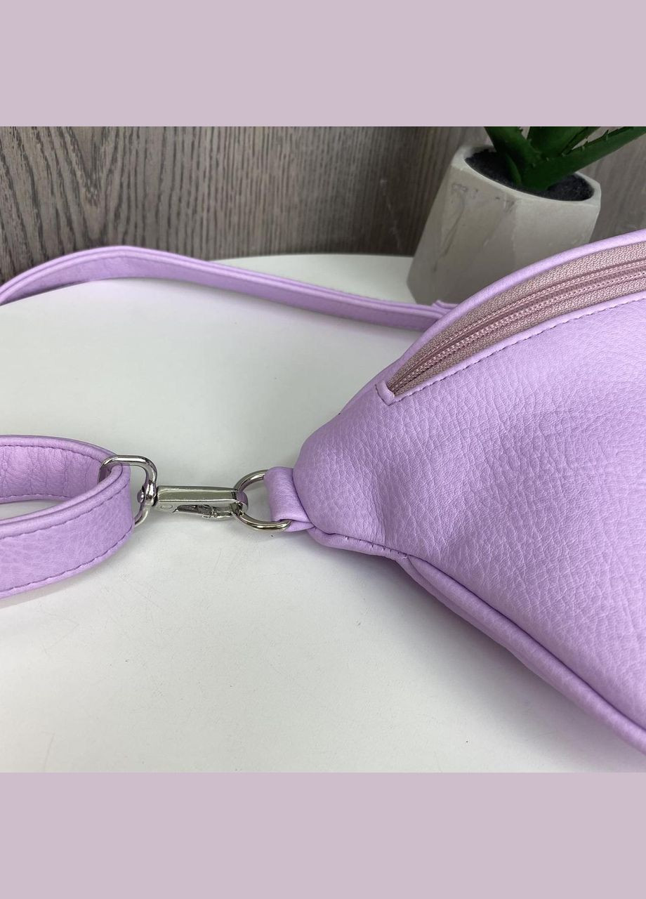 Жіноча бананка сумка на груди з ланцюжком з екошкіри міні яскрава фіолетова (sku_991) No Brand (330576422)