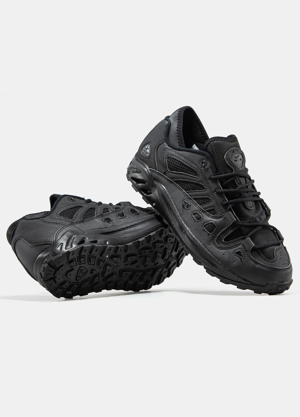 Черные демисезонные кроссовки мужские nike acg air exploraid black | найк ацг аир черные No Brand