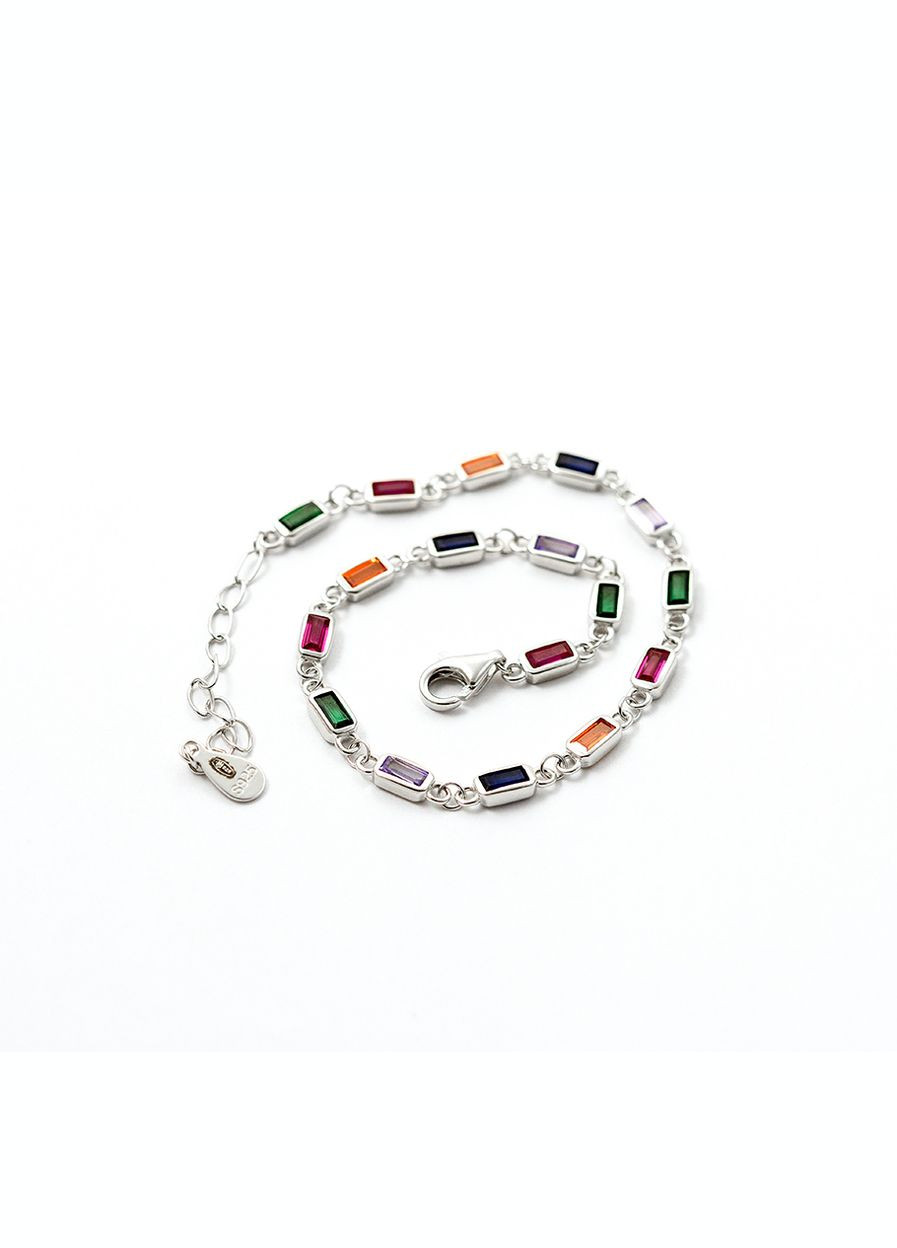 Женский браслет с цветными камнями 9392 SE, размер Maxi Silver (341539325)