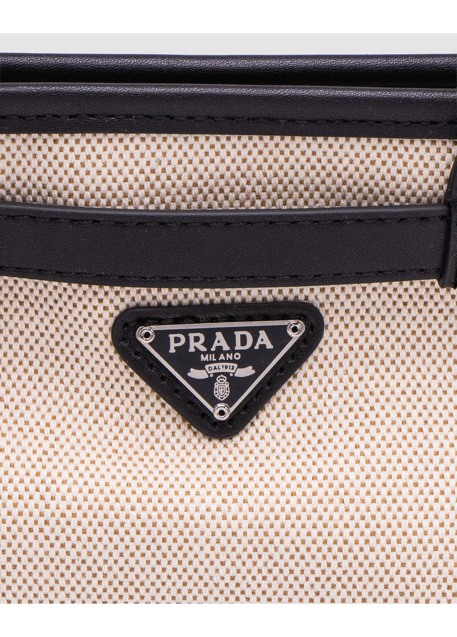 Сумка женская Bonnie Small Handbag in Canvas and Leather Beige Black No Brand (366887670)