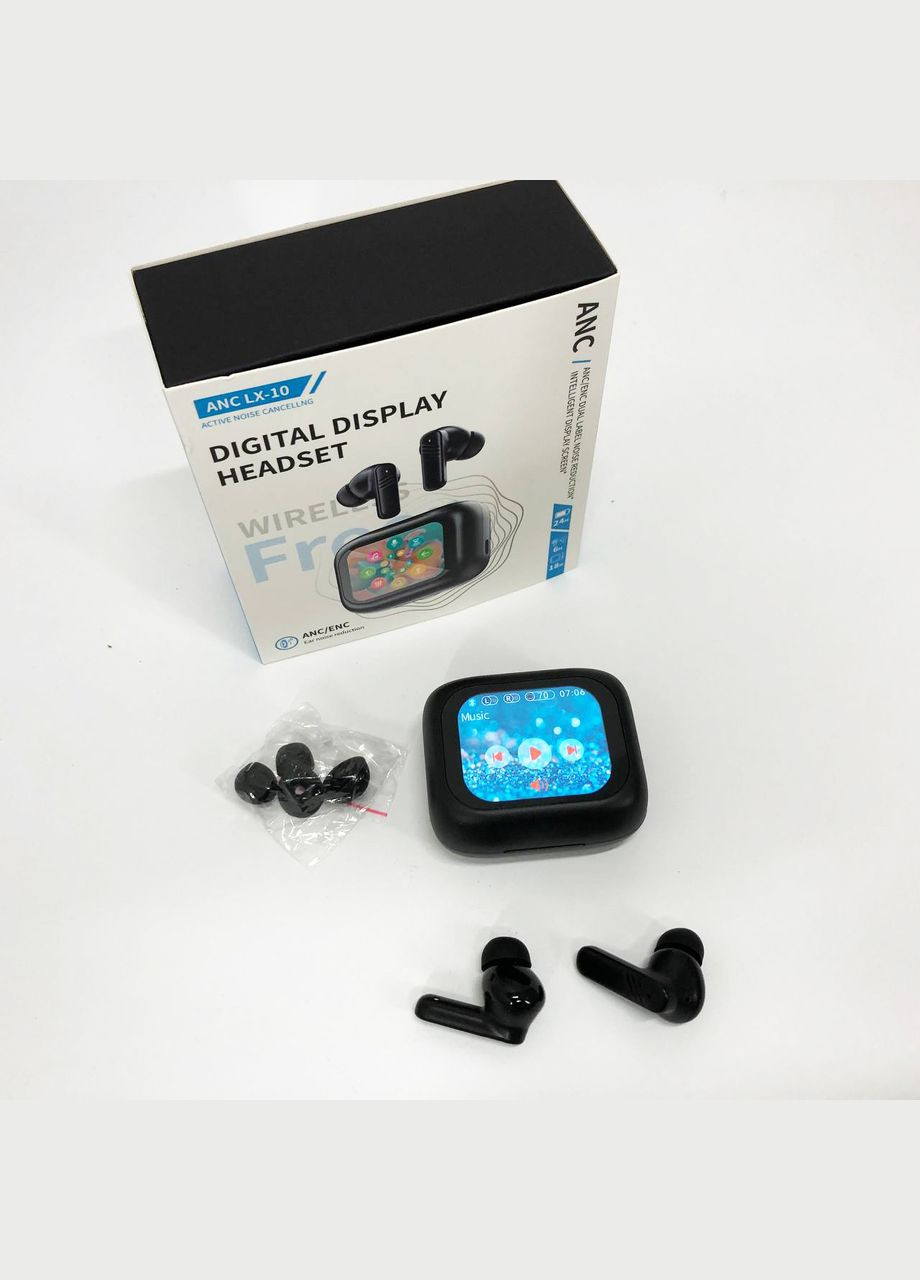 Бездротові навушники LX-10 TWS Earbuds з LED дисплеєм Bluetooth чорний No Brand (329058964)