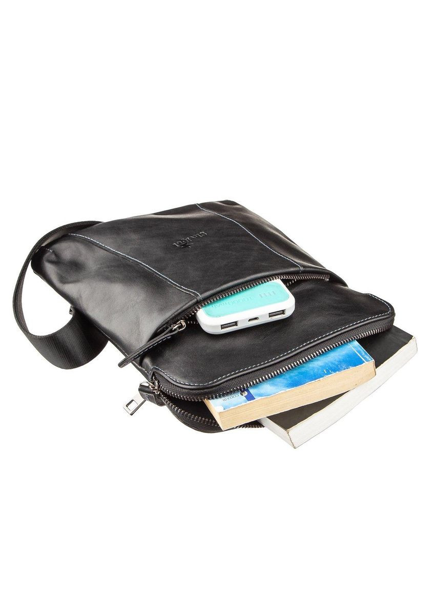 Вертикальный мужской мессенджер из винтажной кожи 11177 Shvigel (300525904)