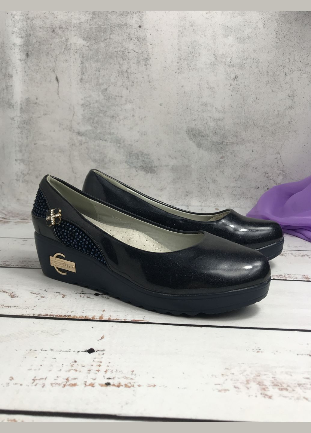 Туфлі дитячі лаковані для дівчинки Темно-синій (802) W.Niko (347236262)