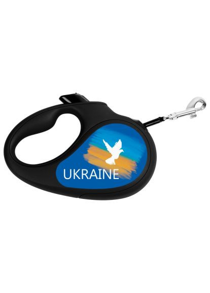 Повідок для собак R-leash "Прапор" M до 25 кг 5 м чорний (8125-0229-01) WAUDOG R-leash &quot;Прапор&quot; M до 25 кг 5 м чорний (366519984)