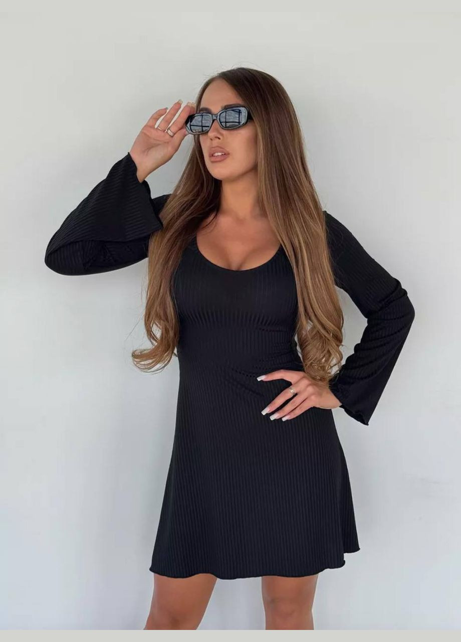 Чорна повсякденний сукня жіноча Україна однотонна