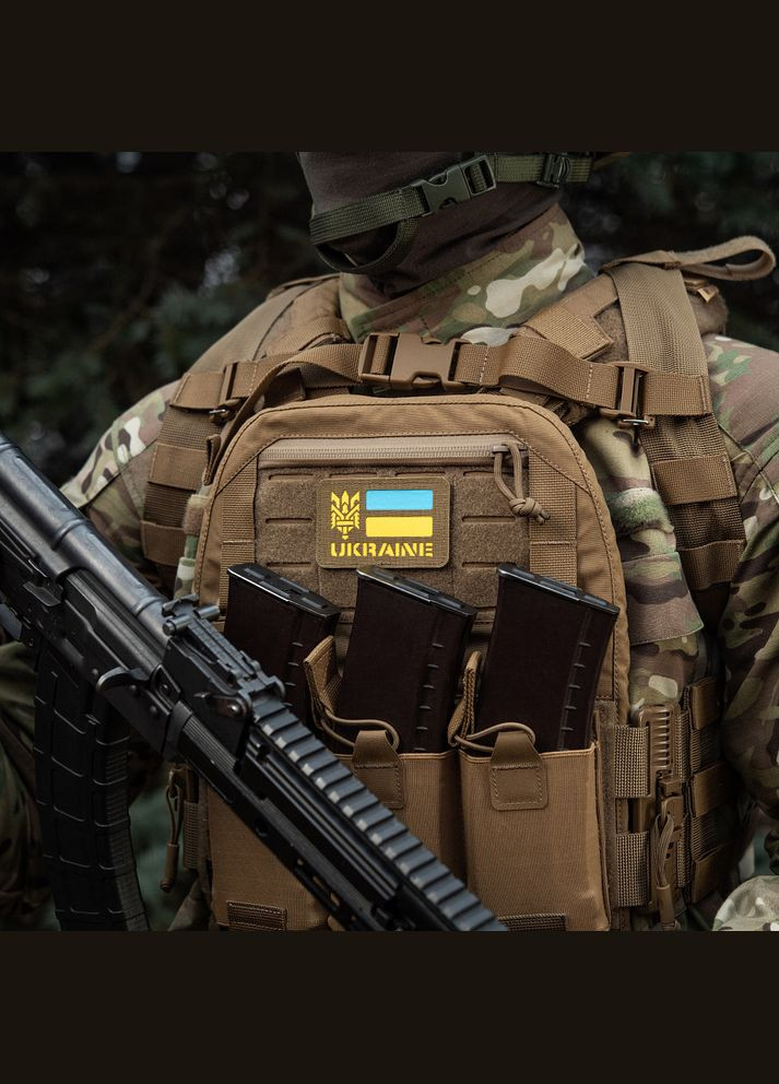 Нашивка Украина (с Трезубцем) Laser Cut Coyote/Yellow/Blue/GID M-TAC (315047231)
