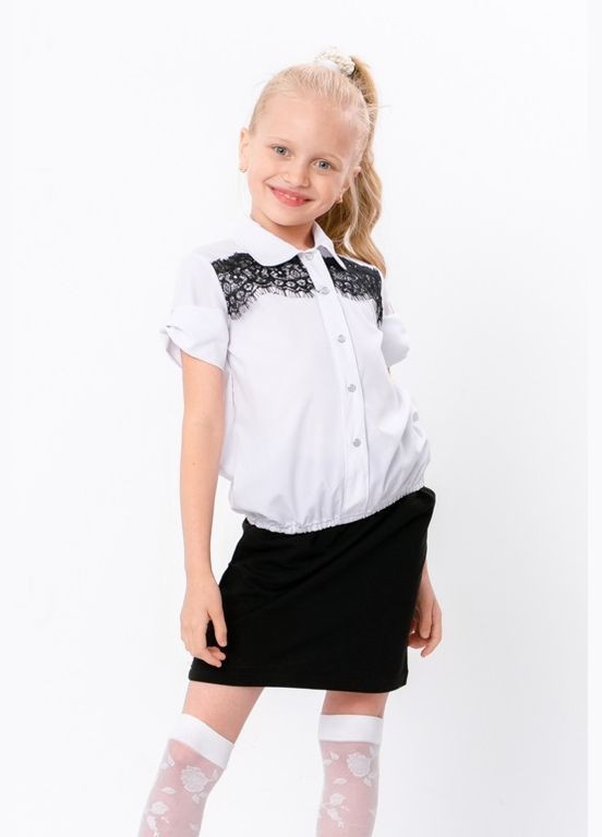 Белая праздничный рубашка No Brand