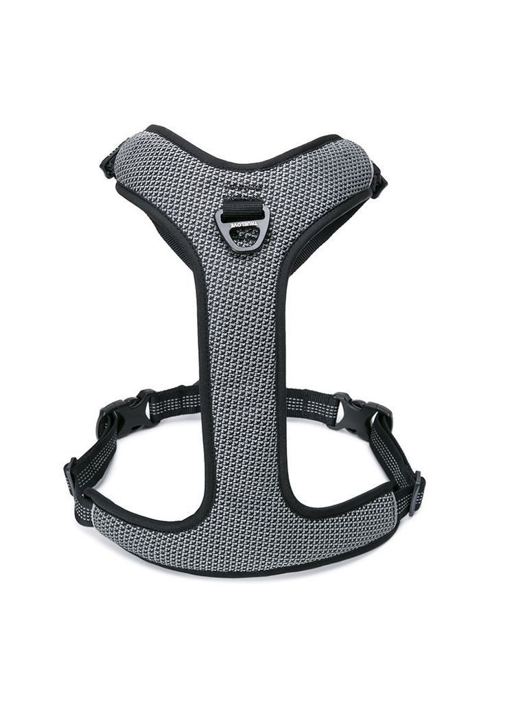 Шлея для собак TLH6071 светоотражающая с прочной ручкой, регулируемая Черный, M Truelove (373444077)