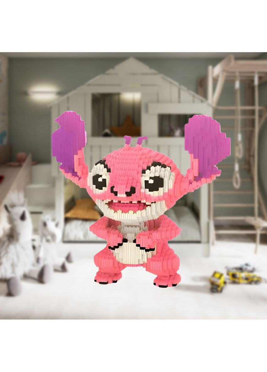 Детский 3D-конструктор Magic Blocks "Stitch Angel" 4000 деталей фигурка Стич Розовый 25 см BB (361161829)