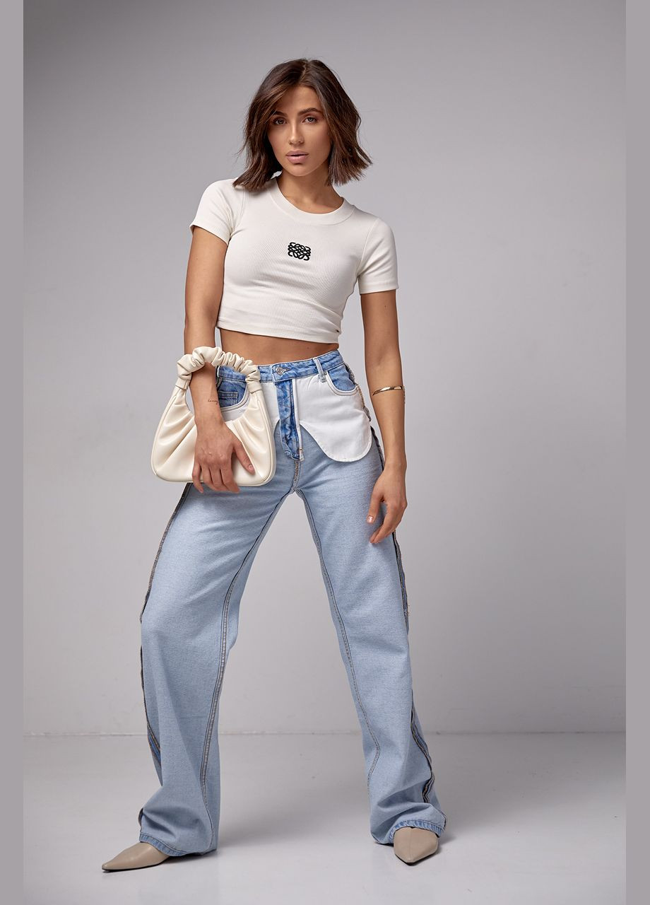 Жіночі джинси з ефектом 3212 Lurex - (292253005)