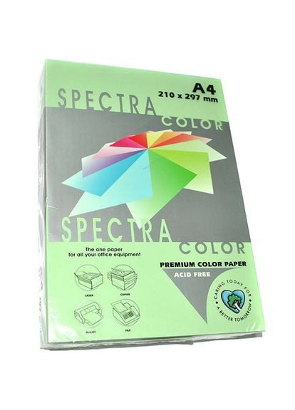Папір кольоровий А4, 80 г/м2 IT 190 Green, 500 аркушів Spectra Color (281999640)