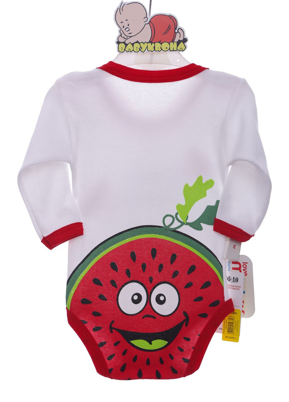 Боди с длинным рукавом Watermelon хлопок 62 см (42191) Minixx (296193368)