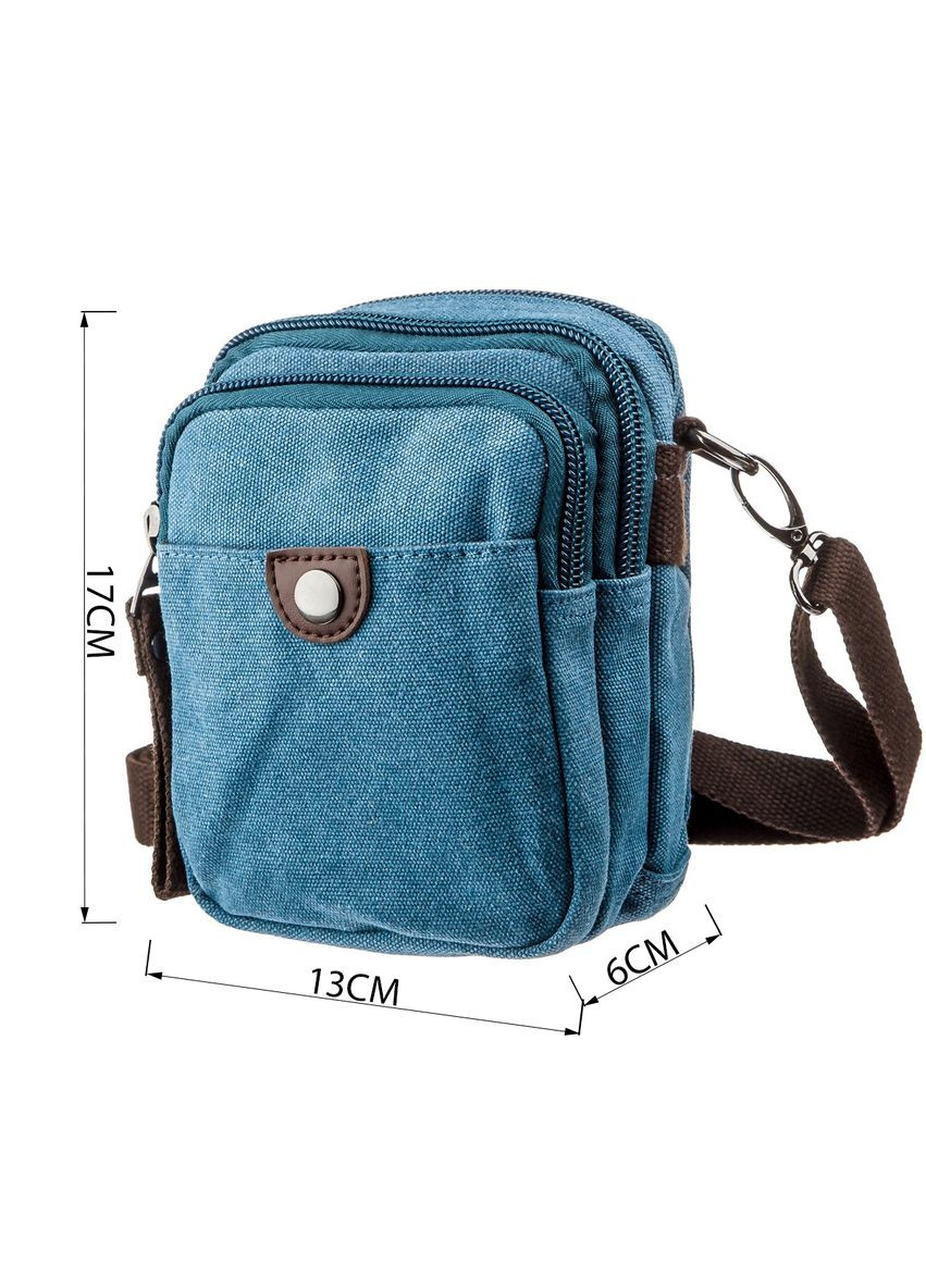 Барсетка текстильная 20164 Голубая Vintage (331910668)