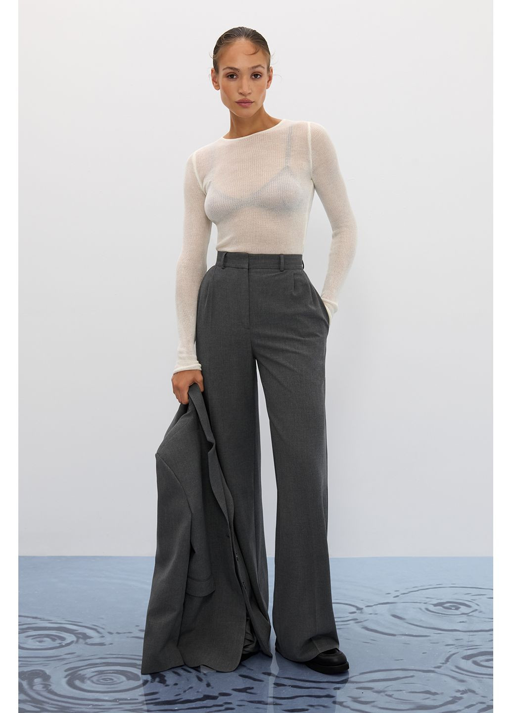 Брюки-палаццо base Шоколадный 862 Papaya (354812609)