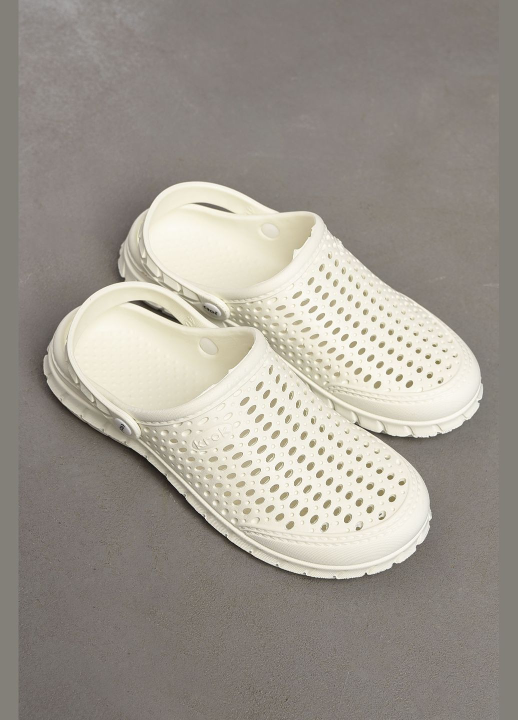 Белые кроксы женские белого цвета Let's Shop