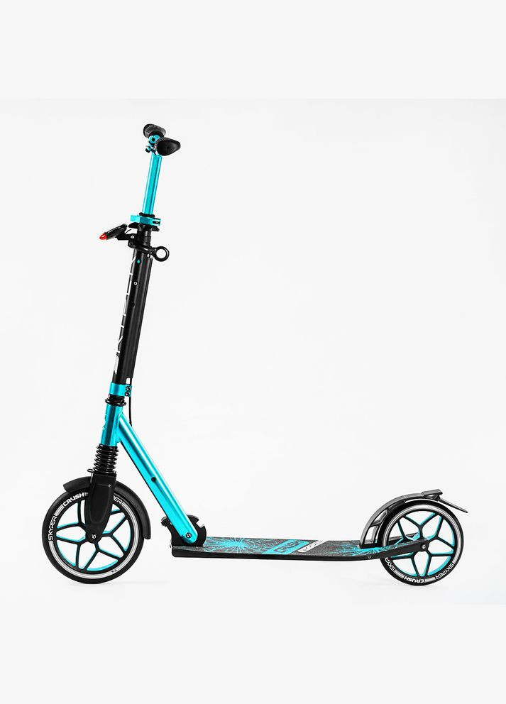 Двоколісний самокат "Crush". PU колеса, алюміній, фара, амортизатор. Turquoise (116954) Skyper (340910561)