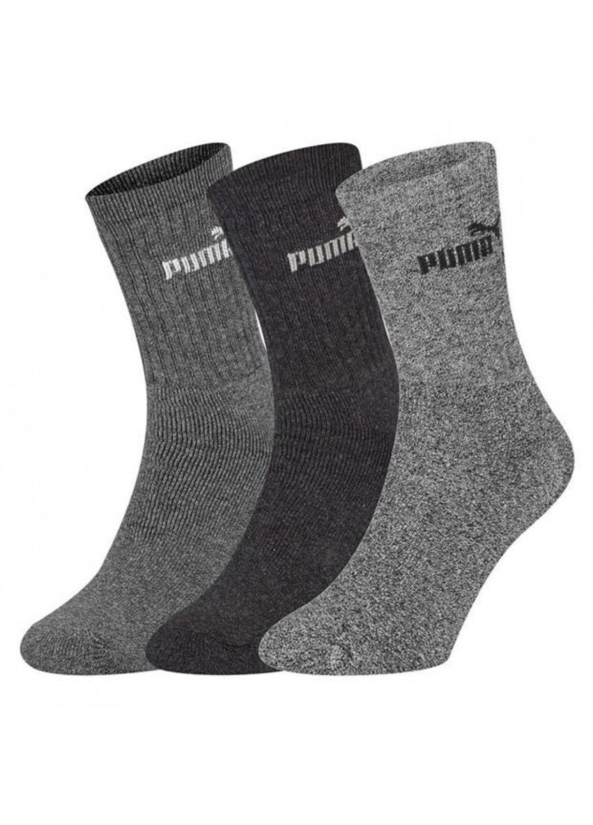 Шкарпетки 3 пари махра для жінки 883296 03 сірий Puma (262905161)