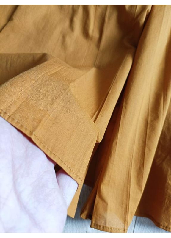 Оранжевое платье-рубашка с ремнем меди длины Zara