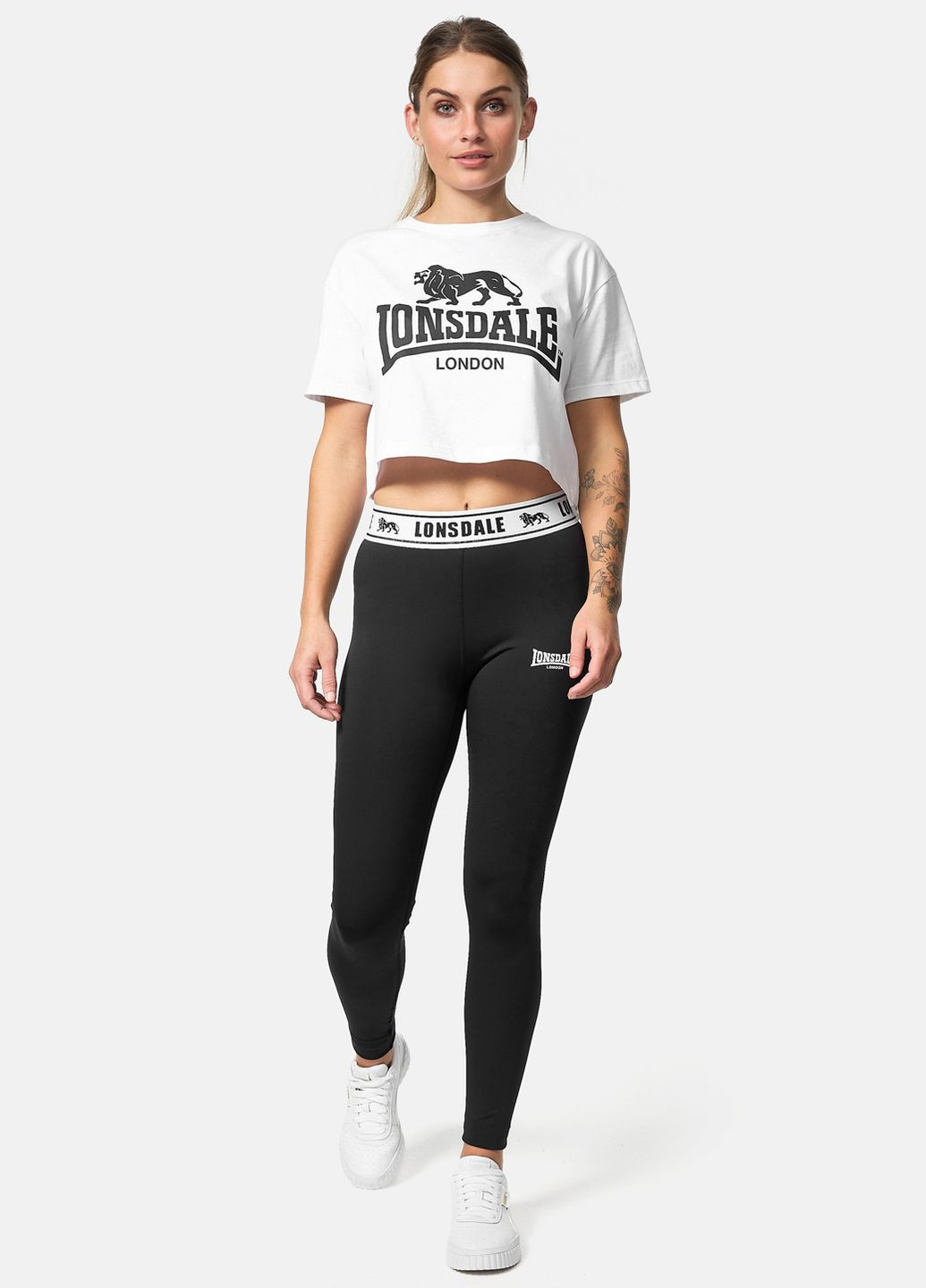 Черные летние леггинсы Lonsdale