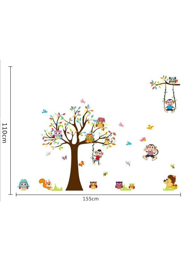Наклейка детская на стену Совы 110х155 см (XL8192) Green Life (332992982)