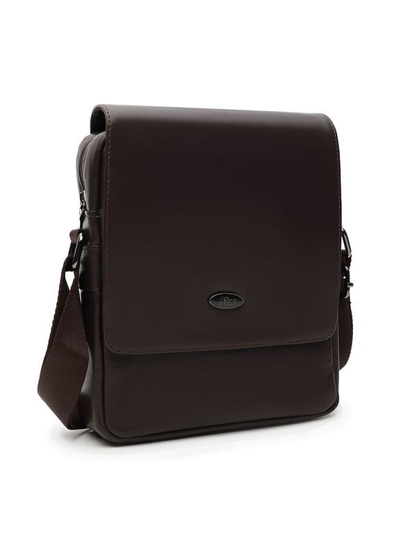 Сумка мужская через плечо кожаная T1tr0026br Brown Ricco Grande (302009323)