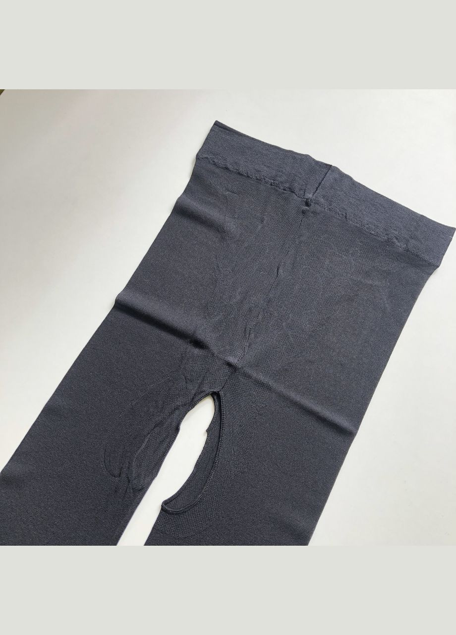 Прозрачные шелковистые капроновые соблазнительные колготки с вырезом 1-2 черный (1-211) No Brand (311222808)