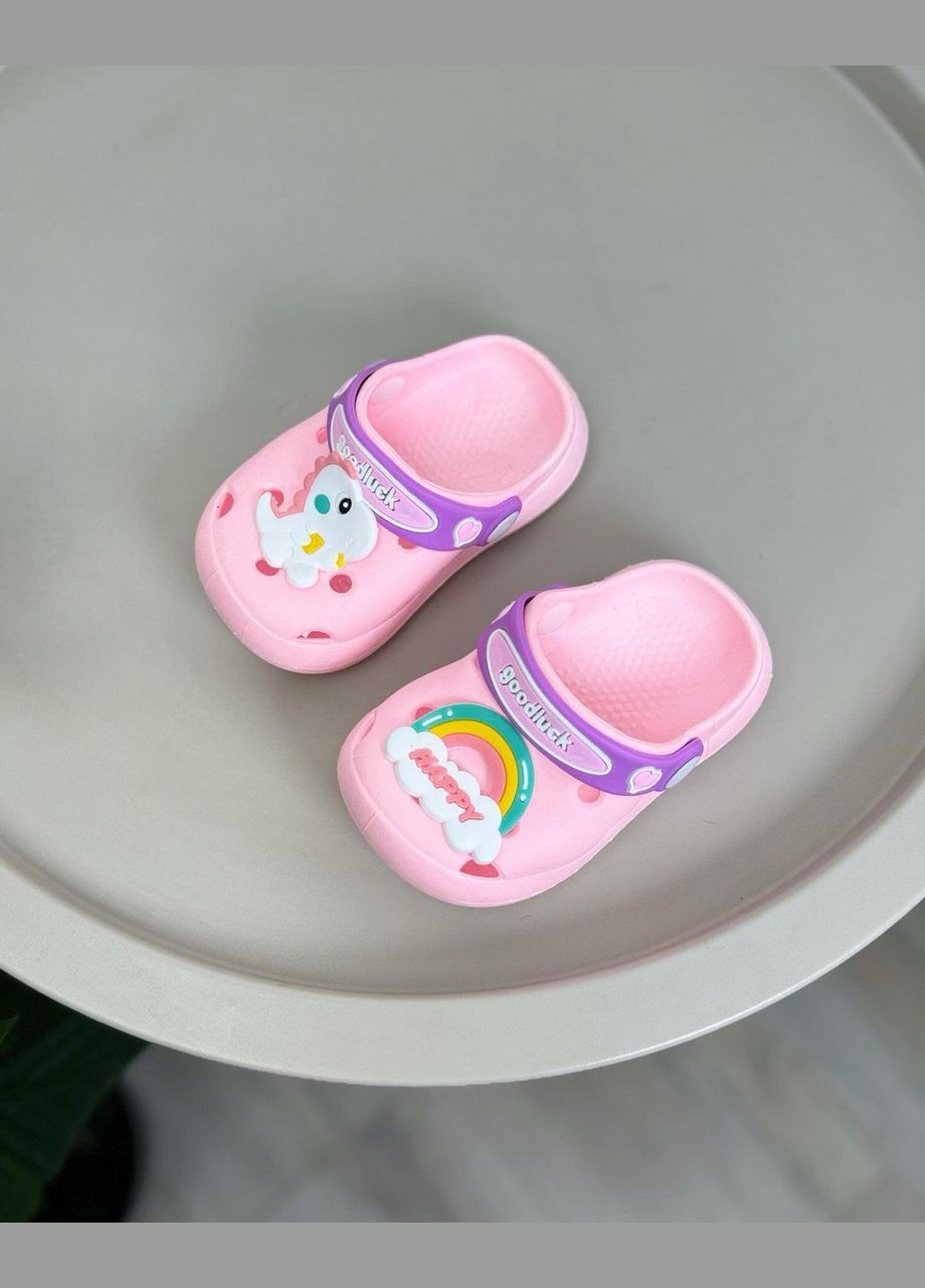 Детские крокси розовые 1249 No Brand (316631176)