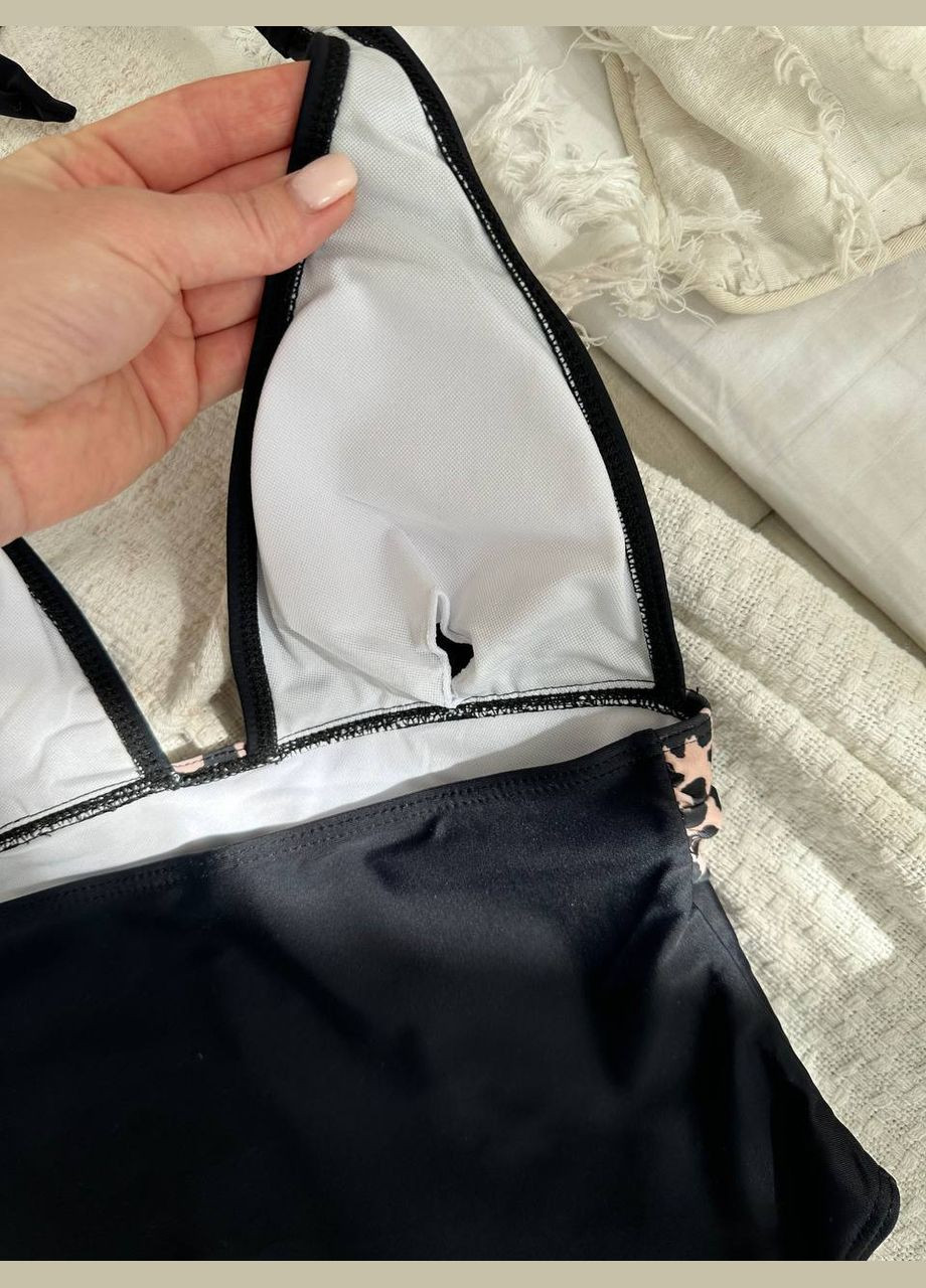 Чорний літній купальник жіночий суцільний суцільний No Brand