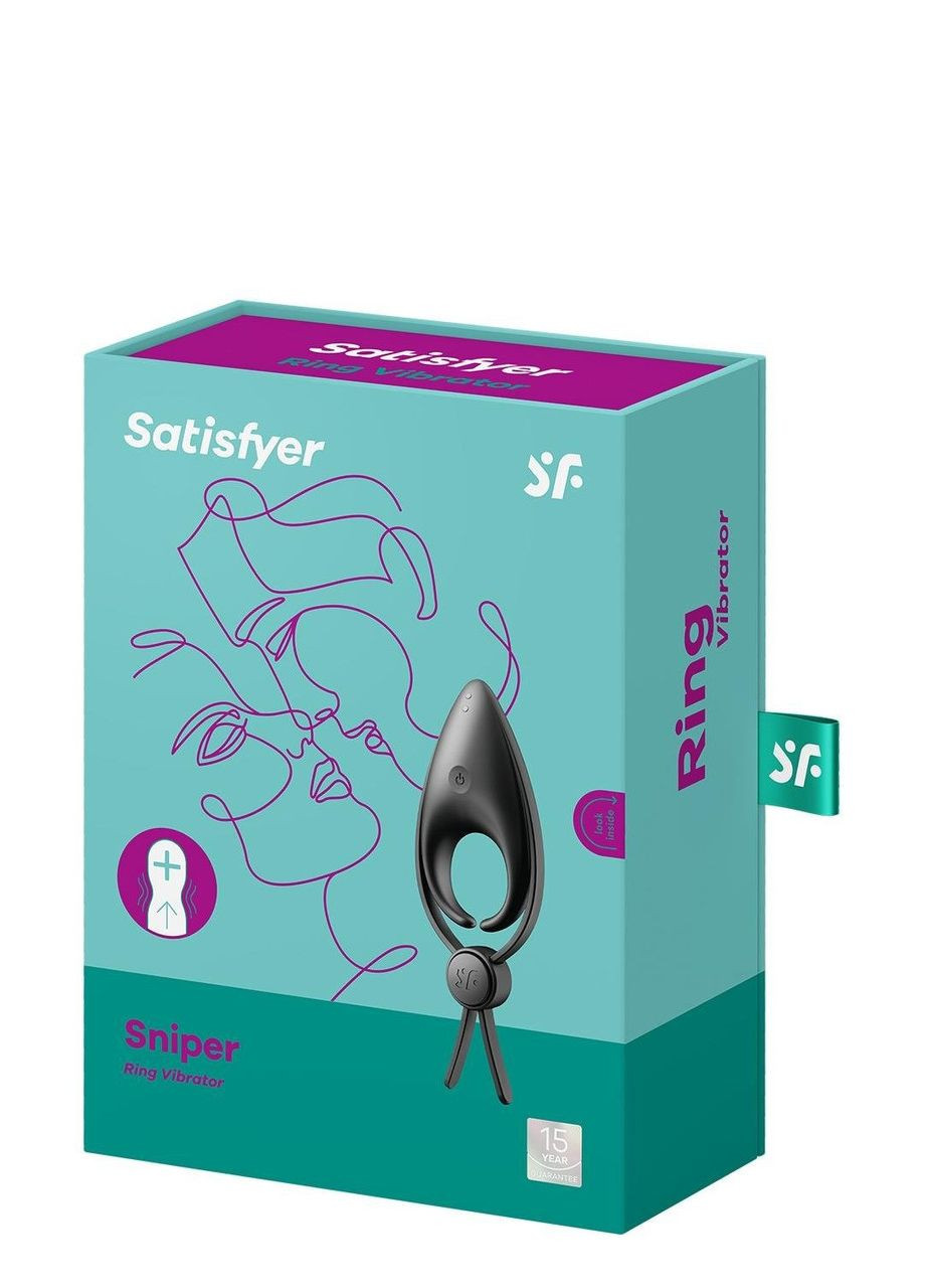 Ерекційне віброкільце Sniper чорне Satisfyer (340455716)