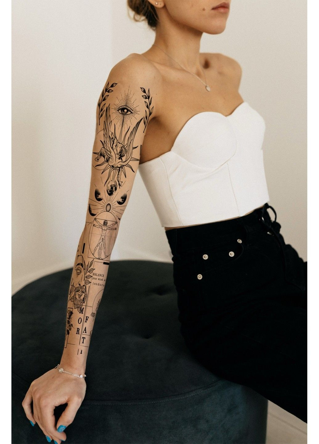 Тату-рукав "Ангел Amor Fati" Tattooshka (303140482)