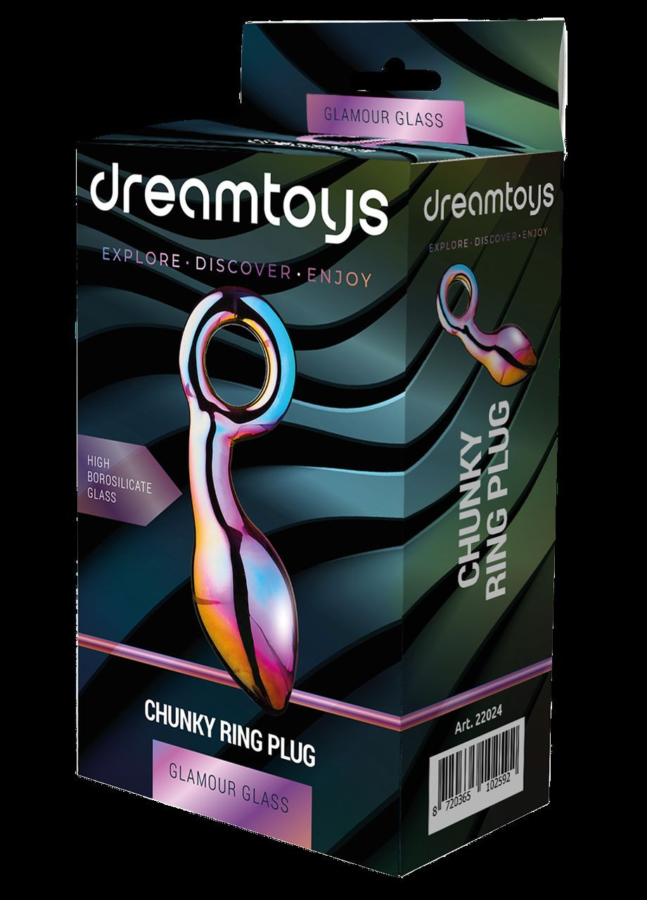 Анальний плаг із боросилікатного скла GLAMOUR GLASS CHUNKY RING PLUG No Brand (294181809)