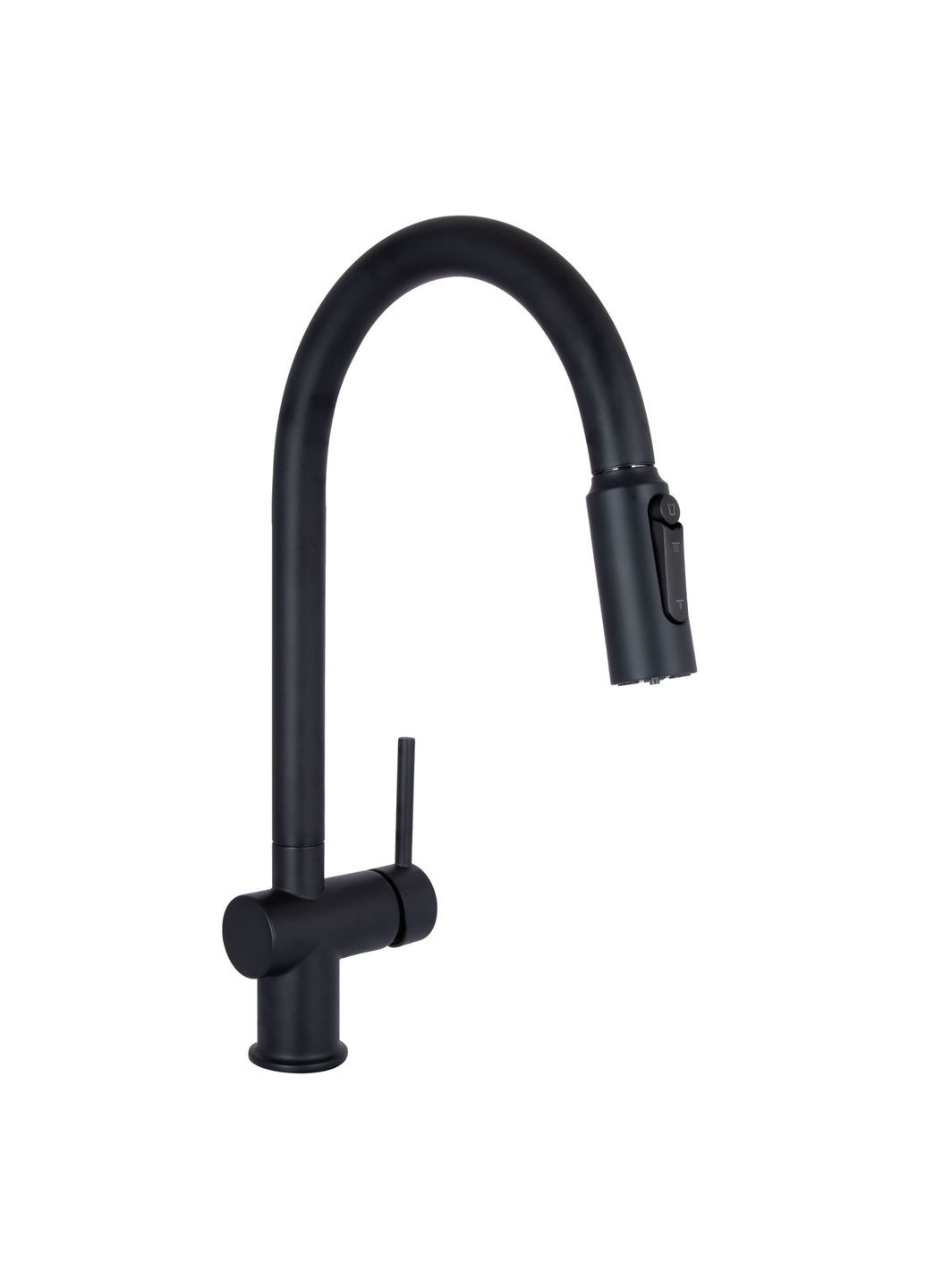 Змішувач для кухні Rozcesti з висувним виливом з підключенням для питної води QTROZ366BLM45940 Black Matt Qtap (322069711)